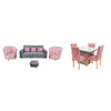 Combo Sala Petalo + Comedor Apilado Rosa - Fabrica Online