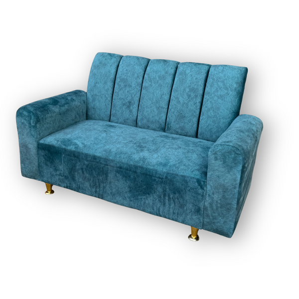 Sofa 2 Puestos Palma Tela Amigable a las Mascitas Azul - Fabrica Online