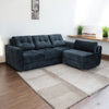 Sofa en L Gibraltar Tela Amigable a las Mascotas Color Gris - Arte K Muebles