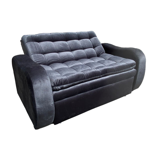 Sofa Cama Fusion Premium Microfibra Antifluido Negro - Arte K Muebles