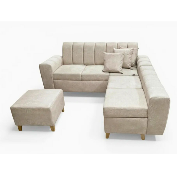 Combo Sala Multifuncional + Comedor Miami Marfil - Fabrica Online