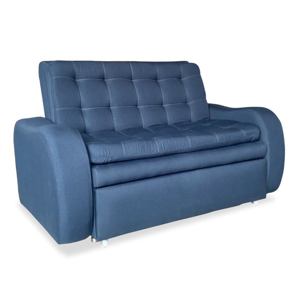 Sofá Cama Funcional Premium Tela Azul - Arte K Muebles