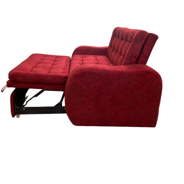 Sofá Cama Funcional Premium Tela Rojo Vino - Arte K Muebles