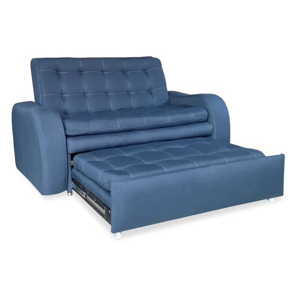 Sofá Cama Funcional Premium Tela Azul - Arte K Muebles