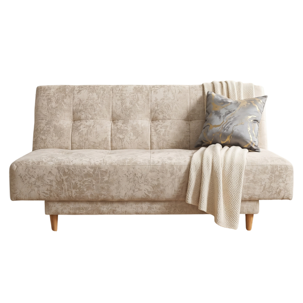 Sofa Cama London 3 Posiciones Tela Amigable a las Mascotas Marfil
