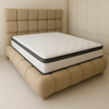 Combo Base Cama+ Espaldar Chocolatina Tela Amigable a Las Mascotas Color Taupe - Fabrica Online
