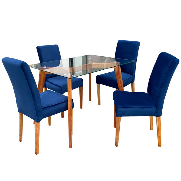 Comedor Rio 4 Puestos Katar Petróleo - Arte K Muebles