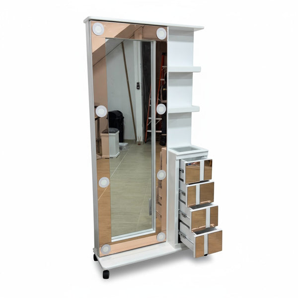 Tocador Hollywood 90 Espejos Oro Rosa - Fabrica Online