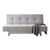 Sofá Cama Fusión London Antifluido Plata