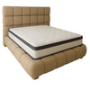 Combo Base Cama+ Espaldar Chocolatina Tela Amigable a Las Mascotas Color Taupe