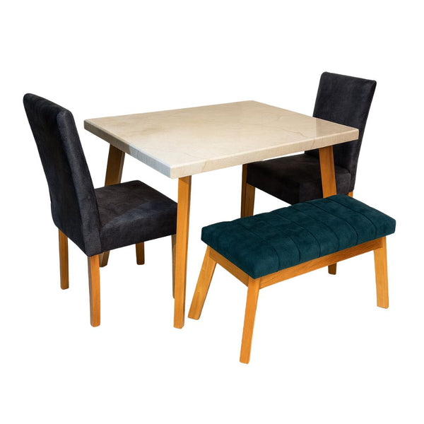 Juego de Comedor 4 Puestos Escandinavo 2 Sillas + Butaca tela Amigable a las Mascotas - Fabrica Online