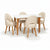 Juego de Comedor Orlando 4 Puestos Tela Antifluido Marfil 120X80