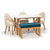 Juego de Comedor Orlando 5 Puestos Tela Antifluido Marfil 130X80 - Fabrica Online