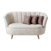 Sofa Moderno 2 Puestos Orquidea Tela Amigable a las Mascotas Marfil - Fabrica Online