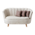 Sofa Moderno 2 Puestos Orquidea Tela Amigable a las Mascotas Marfil - Fabrica Online