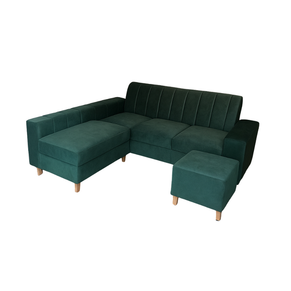 Sala Multifuncional Con Baul Tela Antifluido Verde Oliva - Fabrica Online