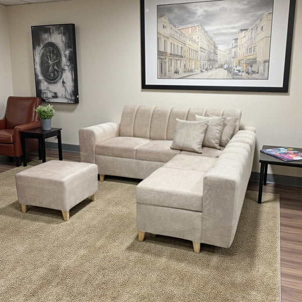 Combo Sala Multifuncional + Comedor Miami Marfil - Fabrica Online