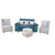 Juego de Sala Moderna Cubo Palma - Fabrica Online