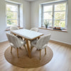 Combo Sala Multifuncional + Comedor Miami Marfil - Fabrica Online