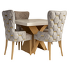 Juego de Comedor Arista 4 Puesto Color Gris - Fabrica Online