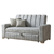 Sofa Cama Palma Multifucional Tela Amigable a las Mascotas Gris Plata - Fabrica Online