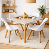 Juego de Comedor Madecor Rectangular 4 Puestos Blanco 100X78cm - Fabrica Online