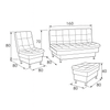 Juego de Sala Kioto + Sofa Cama + 2 Polronas + Puff + 3 Cojines Color Marfil - Fabrica Online