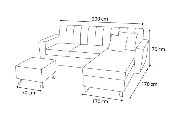 Sala Century Con Baul Tela Antifluido Marfil - Fabrica Online