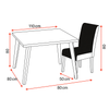Juego de Comedor 4 Puestos Escandinavo Tela Amigable a las Mascotas gris - Fabrica Online