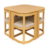 Juego de Comedor 4 Puestos Ahorrador de Espacio Madera - Fabrica Online
