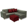 Sala Multifuncional Century 160cm Tela Antifluido Gris Rojo - Fabrica Online