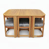 Juego de Comedor 6 Puestos Ahorrador de Espacio Madera - Fabrica Online