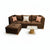 Juego de Sala Nube + Puff + 3 Cojines Decorativos Tela Amigable a las Mascotas Chocolate