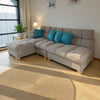 Juego de Sala Nube Premium Reclinable Tela Amigable a Las Mascotas Gris