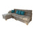 Juego de Sala Nube Premium Reclinable Tela Amigable a Las Mascotas Gris